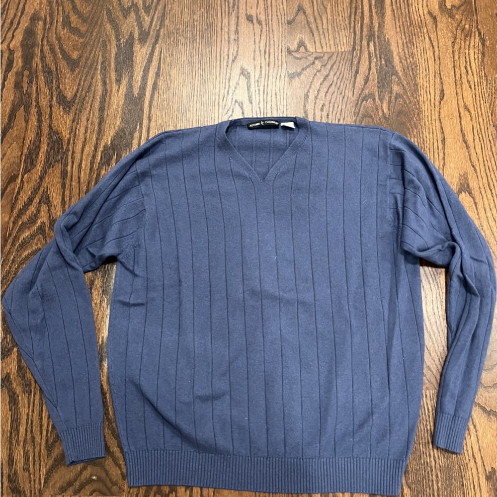 Autumn Cashmere Blue V-Neck Sweater